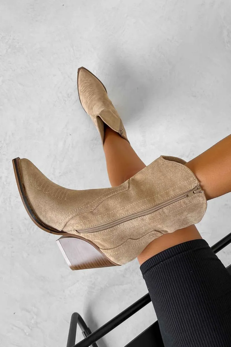 DENVER Western Cowboy Boots - Tan