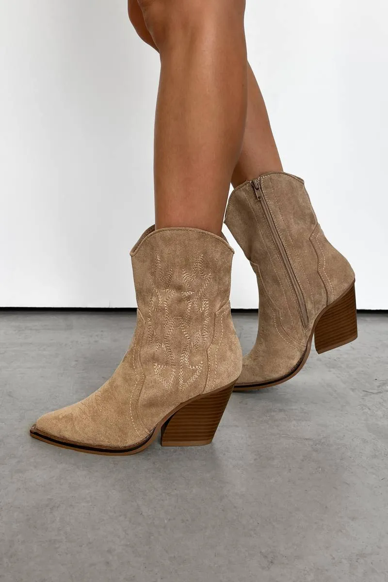 DENVER Western Cowboy Boots - Tan