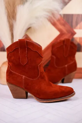 Dierdra Ankle Boots in Rust FINAL SALE