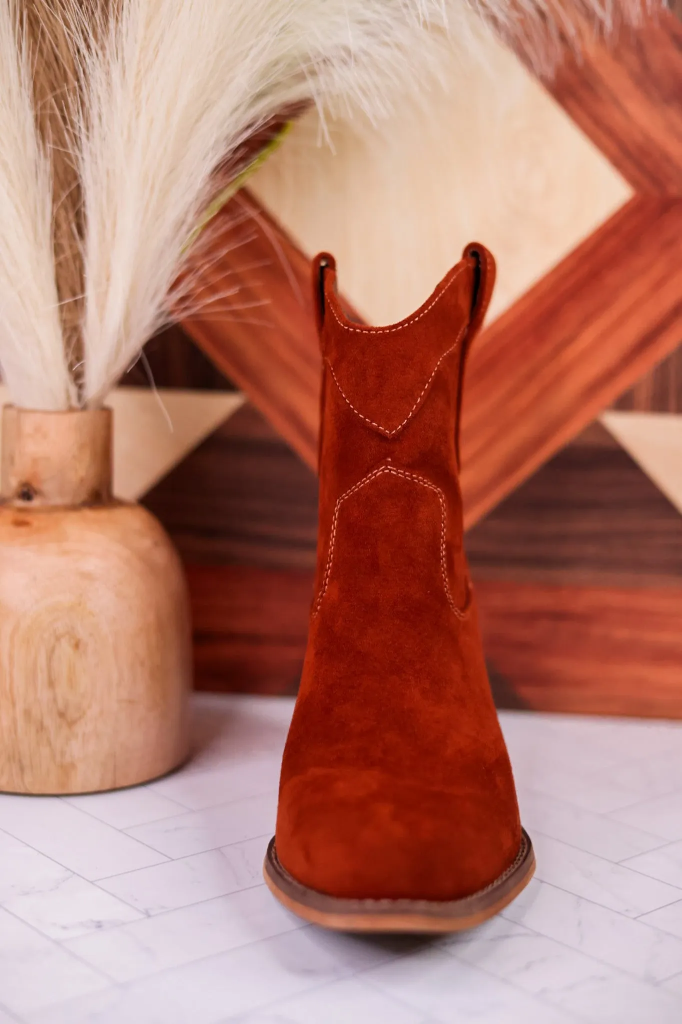 Dierdra Ankle Boots in Rust FINAL SALE