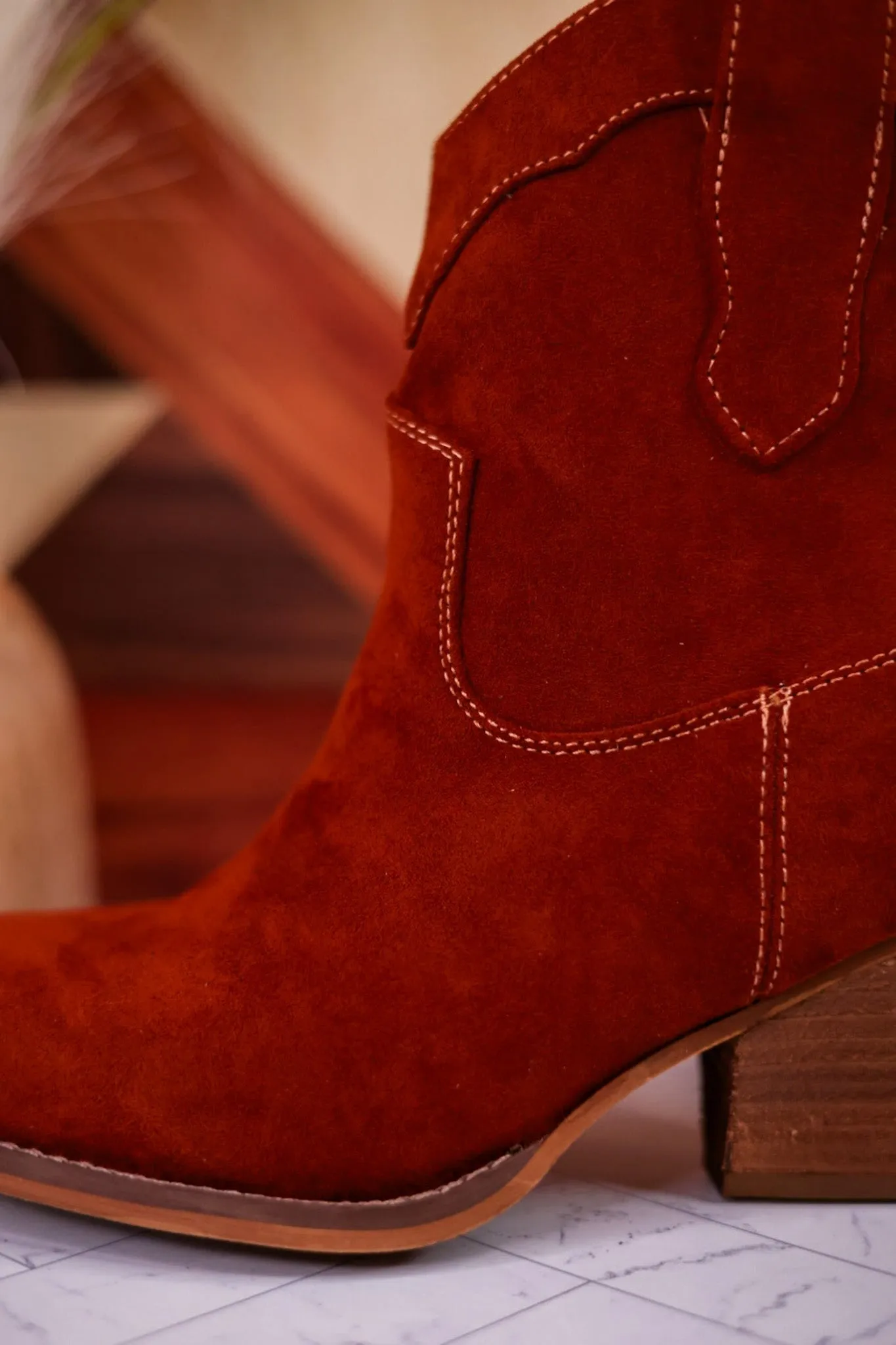 Dierdra Ankle Boots in Rust FINAL SALE