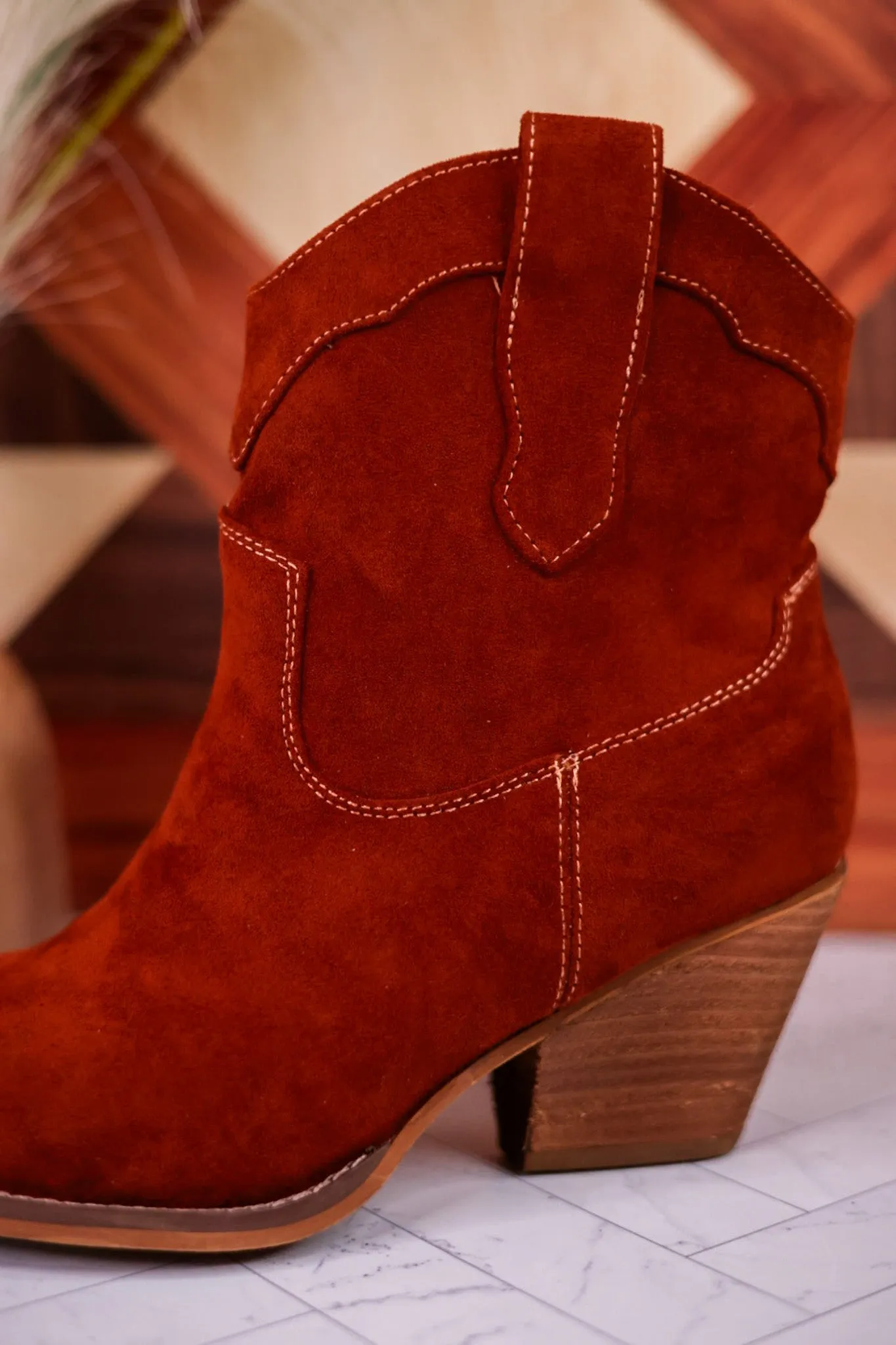 Dierdra Ankle Boots in Rust FINAL SALE