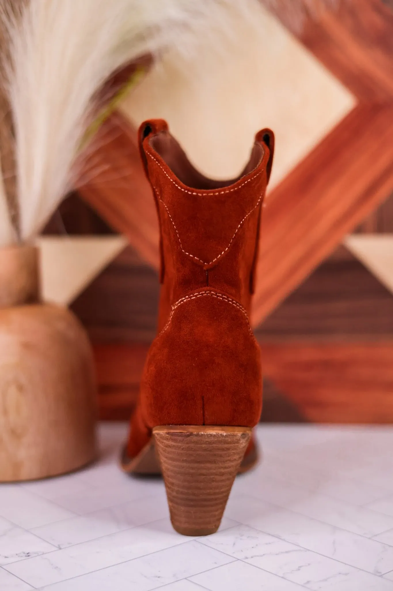 Dierdra Ankle Boots in Rust FINAL SALE