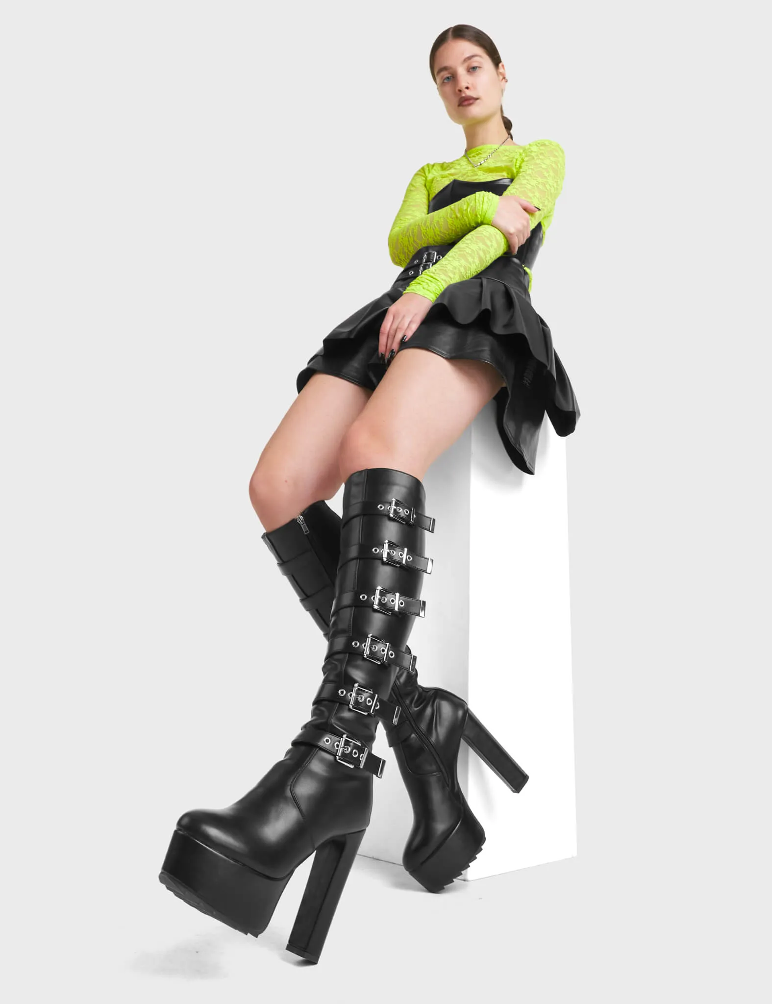 Direct Platform Knee High Boots