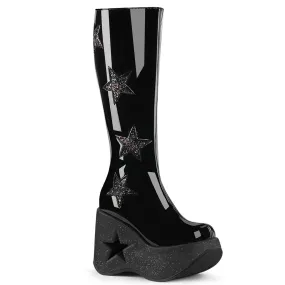 DYNAMITE-218 DemoniaCult Black Sexy Women's Mid-Calf & Knee High Boots (Alternative Footwear)