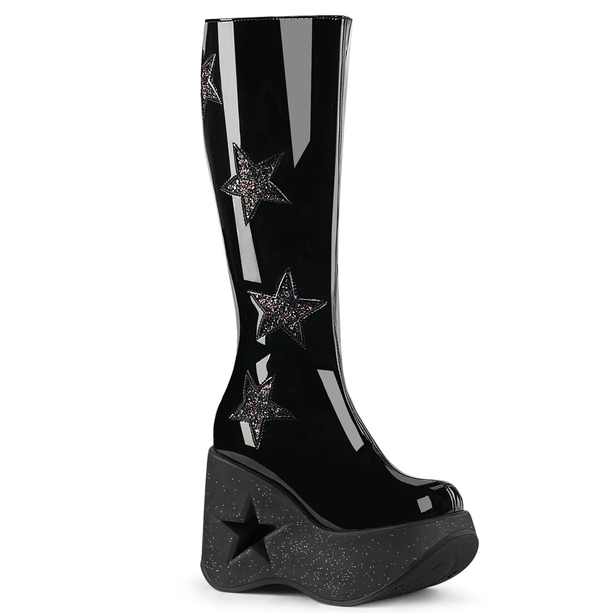 DYNAMITE-218 DemoniaCult Black Sexy Women's Mid-Calf & Knee High Boots (Alternative Footwear)