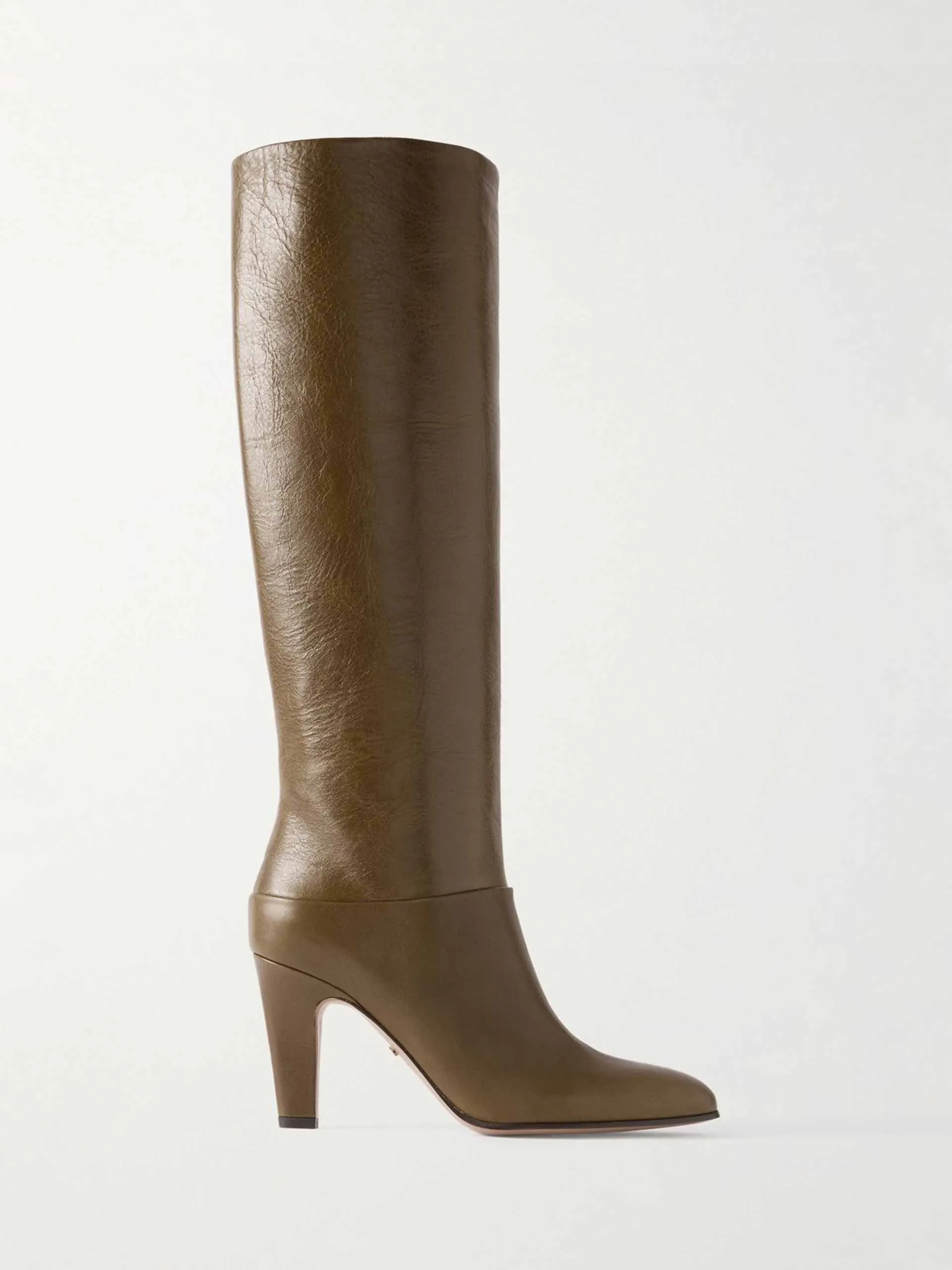 Eve textured-leather knee boots