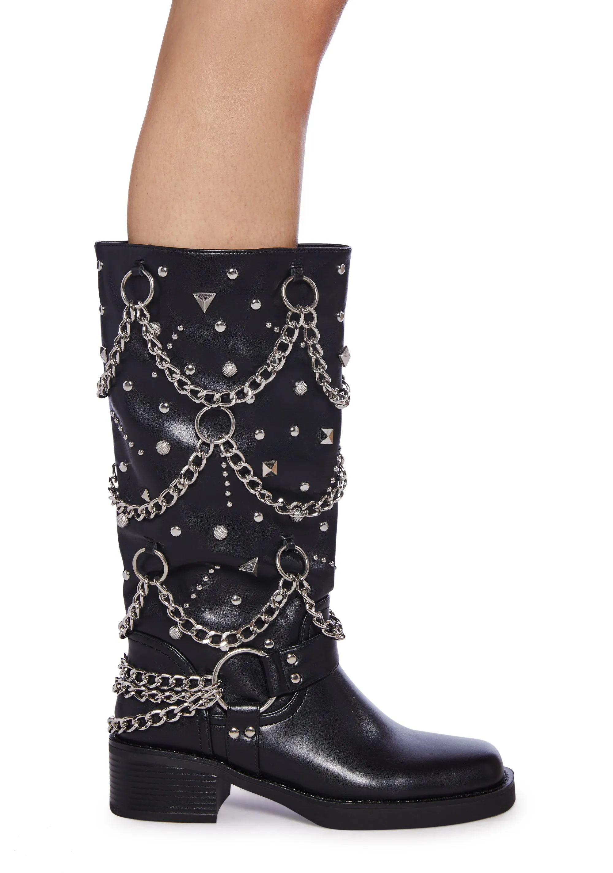 Fillmore Studded Knee High Boots