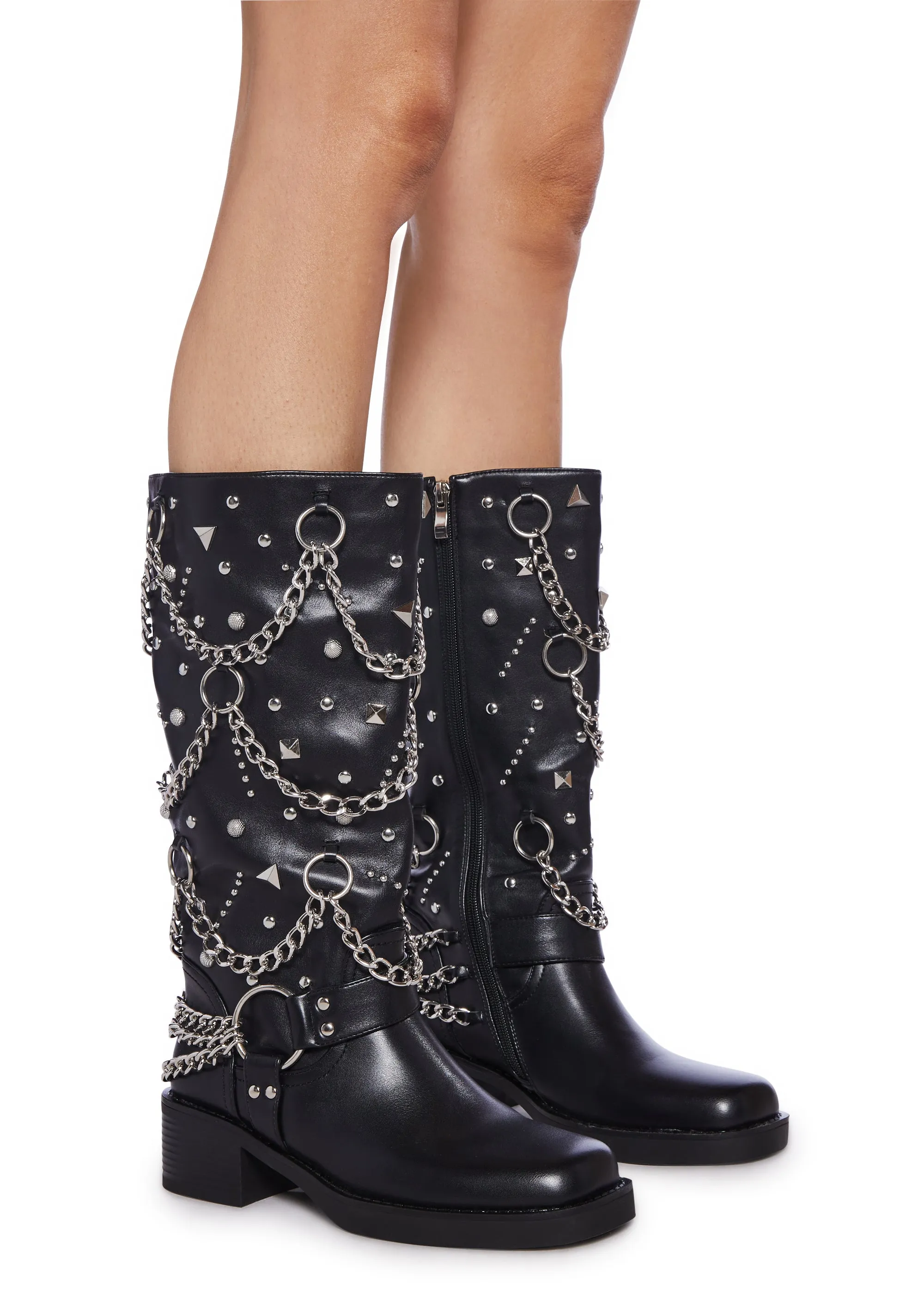 Fillmore Studded Knee High Boots