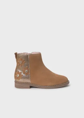 Flowers Suede Ankle Boot/Mayoral