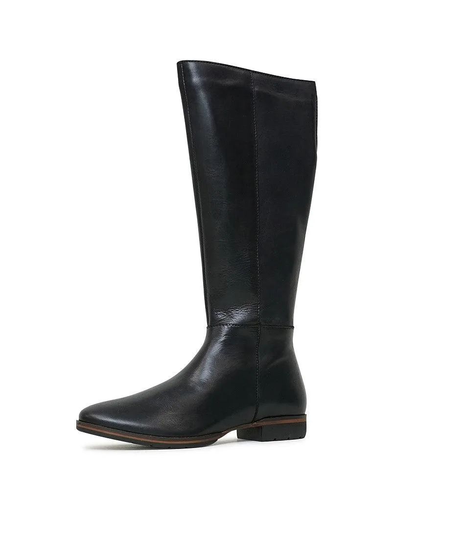 Gaetan Black Knee High Boots