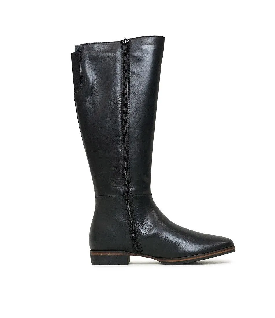 Gaetan Black Knee High Boots