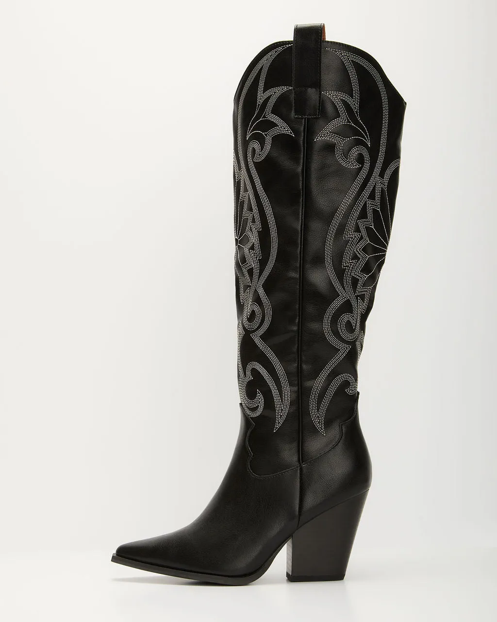 Garner Embroidered Western Knee High Boots
