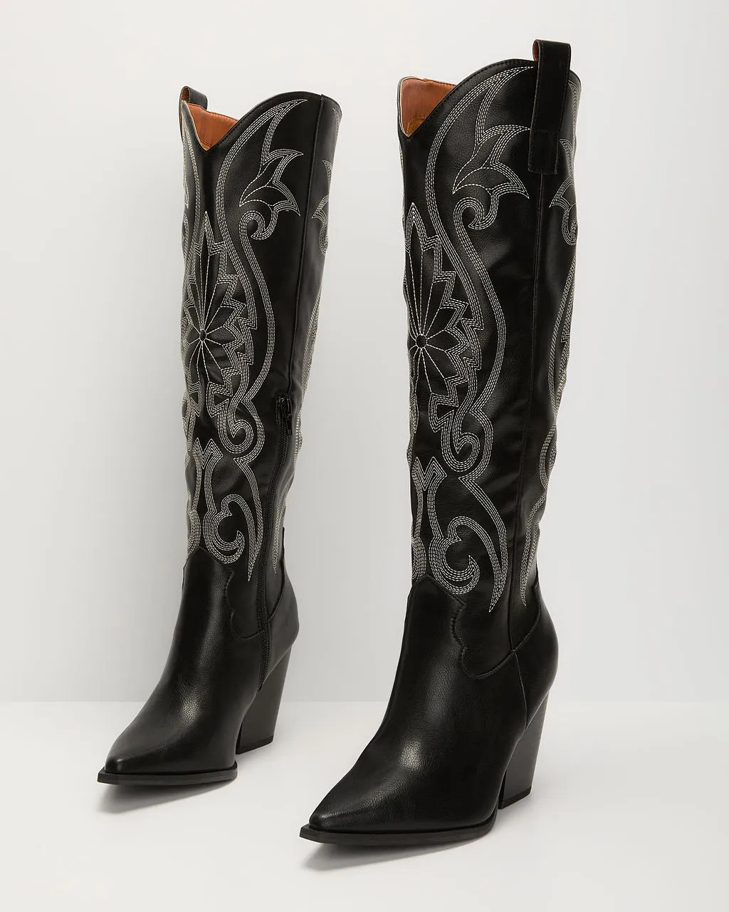 Garner Embroidered Western Knee High Boots