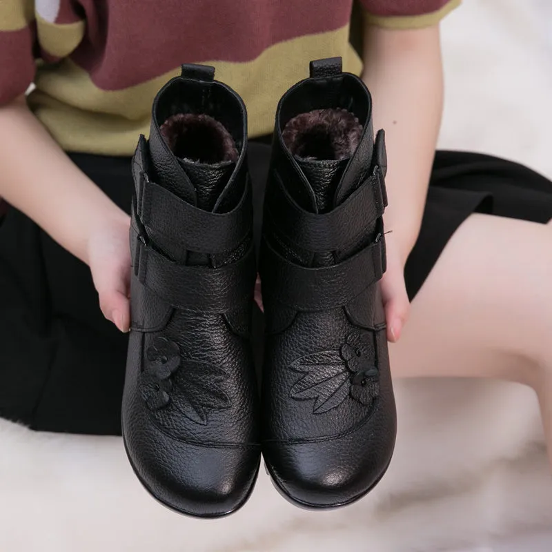 Genuine Split Leather Ladies Ankle Short Boots For the Winter! Because, You Know, Winter is Coming!