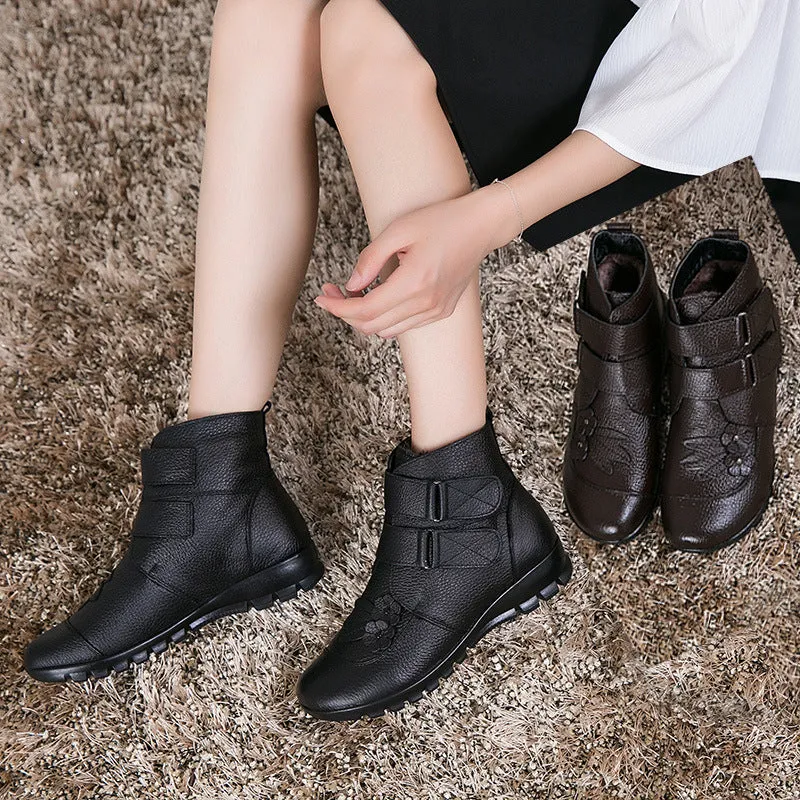 Genuine Split Leather Ladies Ankle Short Boots For the Winter! Because, You Know, Winter is Coming!