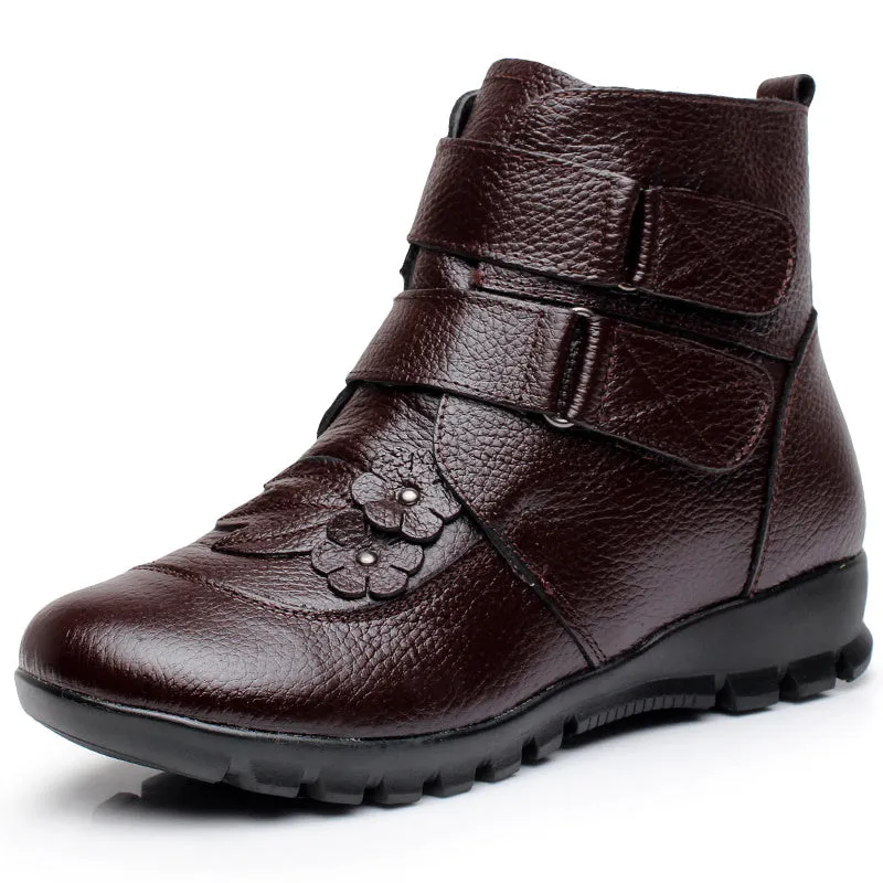 Genuine Split Leather Ladies Ankle Short Boots For the Winter! Because, You Know, Winter is Coming!