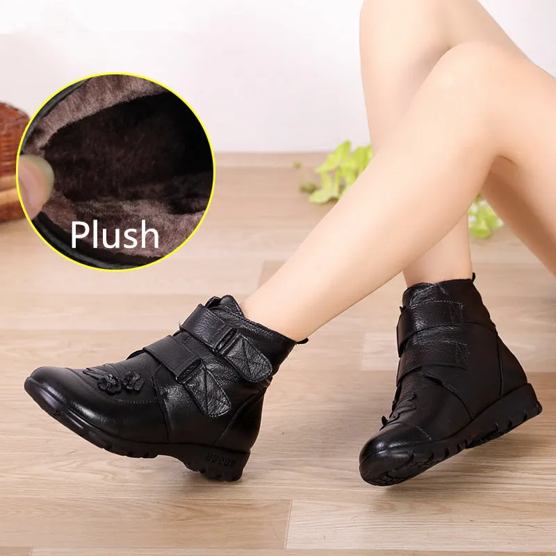 Genuine Split Leather Ladies Ankle Short Boots For the Winter! Because, You Know, Winter is Coming!
