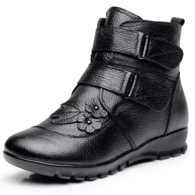 Genuine Split Leather Ladies Ankle Short Boots For the Winter! Because, You Know, Winter is Coming!