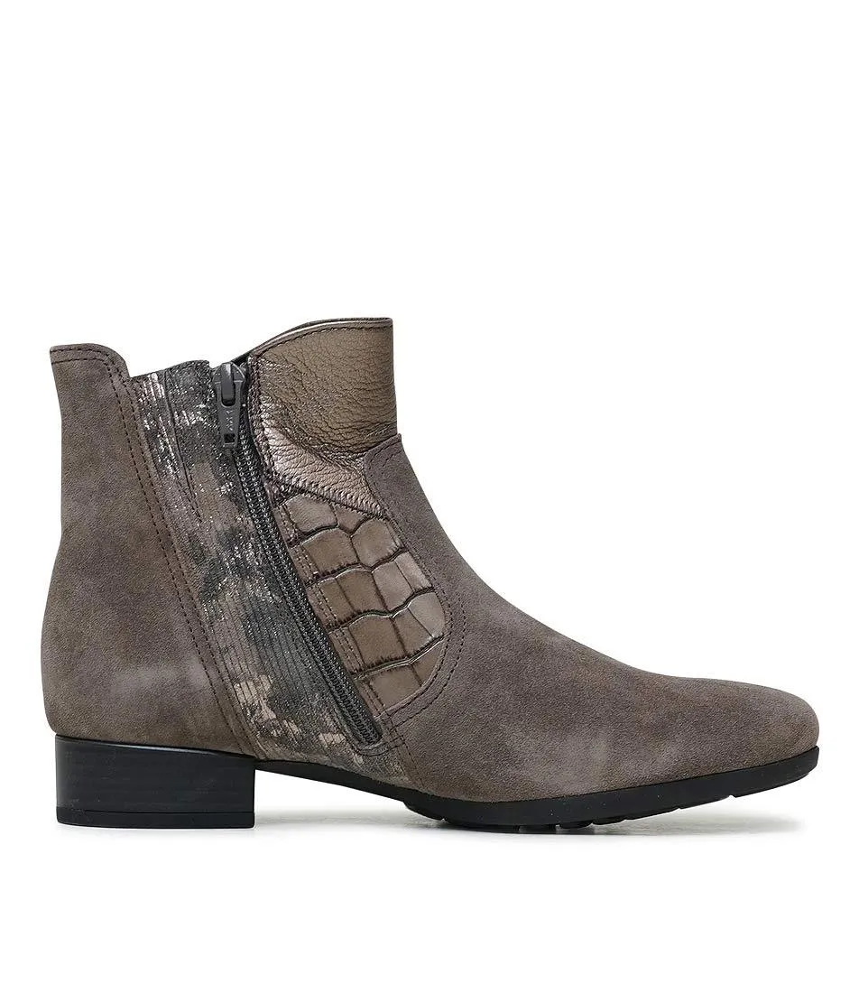 Ghana Taupe Multi Suede Ankle Boots
