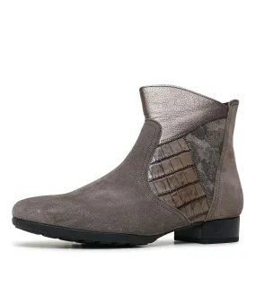 Ghana Taupe Multi Suede Ankle Boots