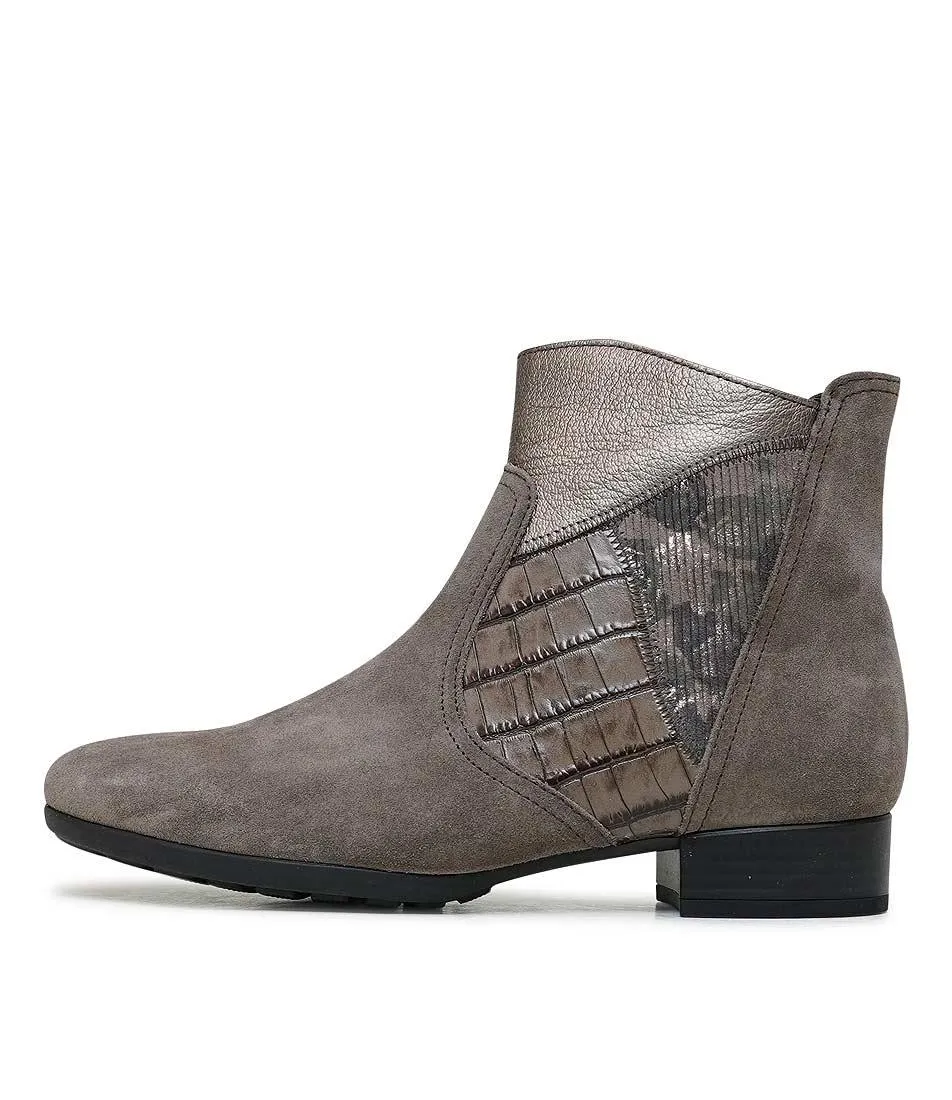 Ghana Taupe Multi Suede Ankle Boots