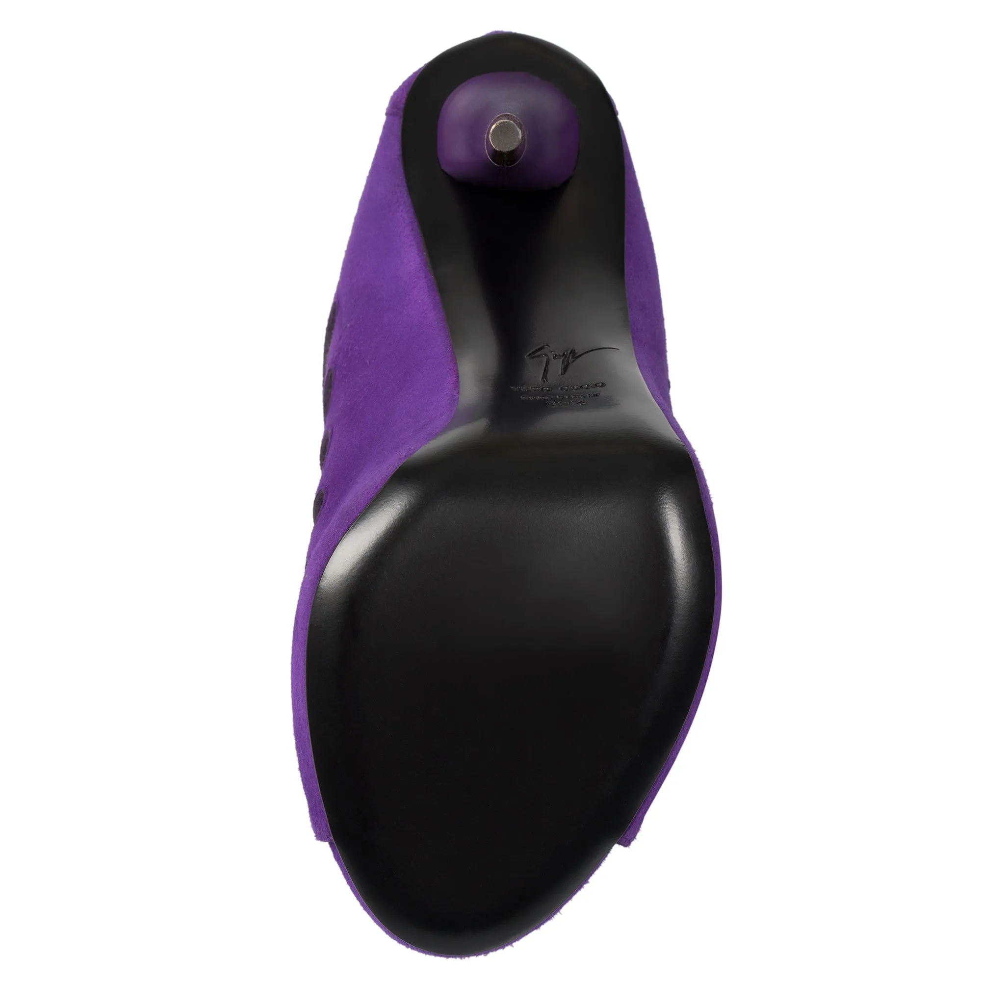 Giuseppe Zanotti Alien Violet Cutout Suede 127mm Ankle Boots