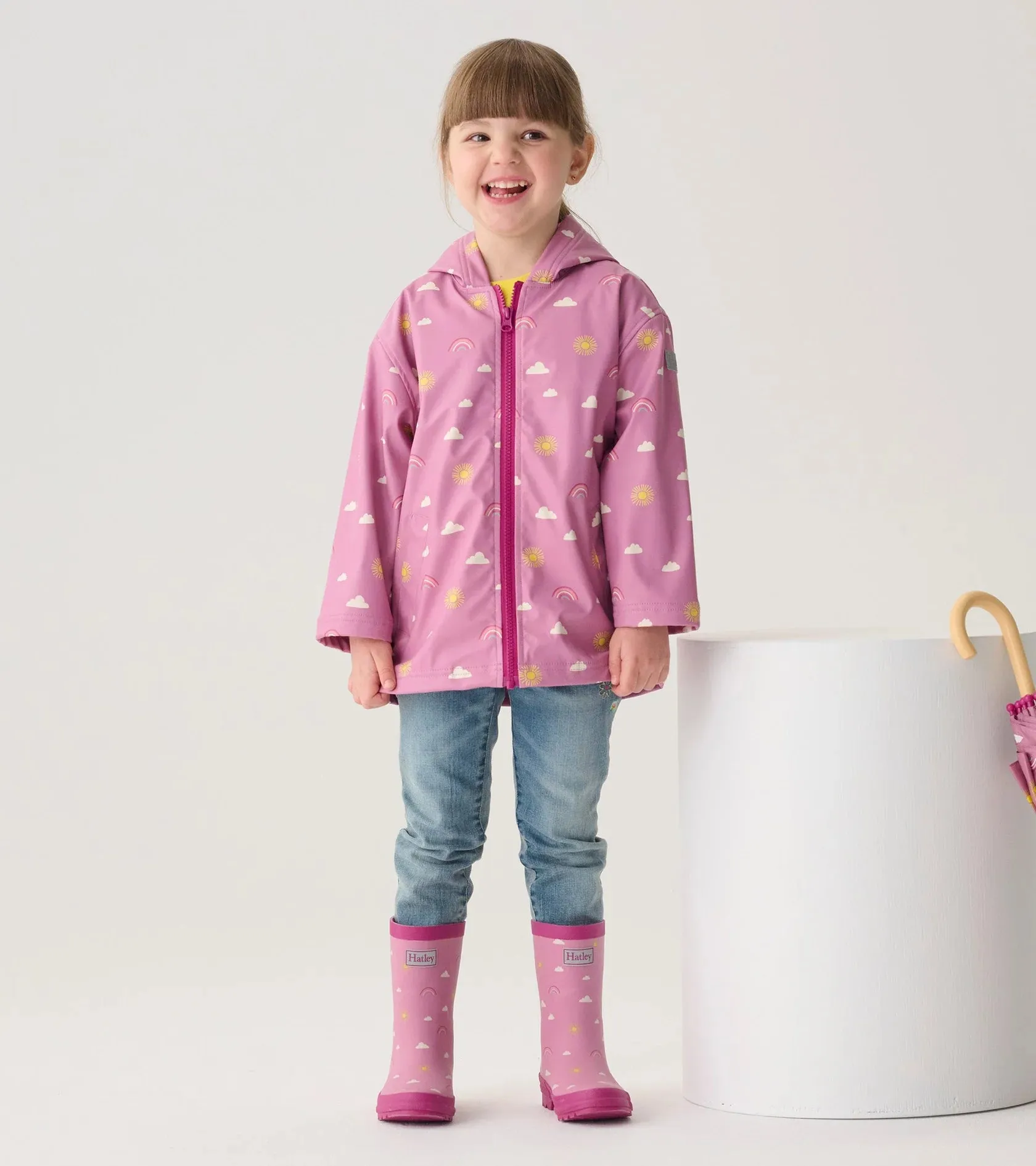 Hatley Sun Charms Matte Pink Rain Boots: Size C7 to Y1