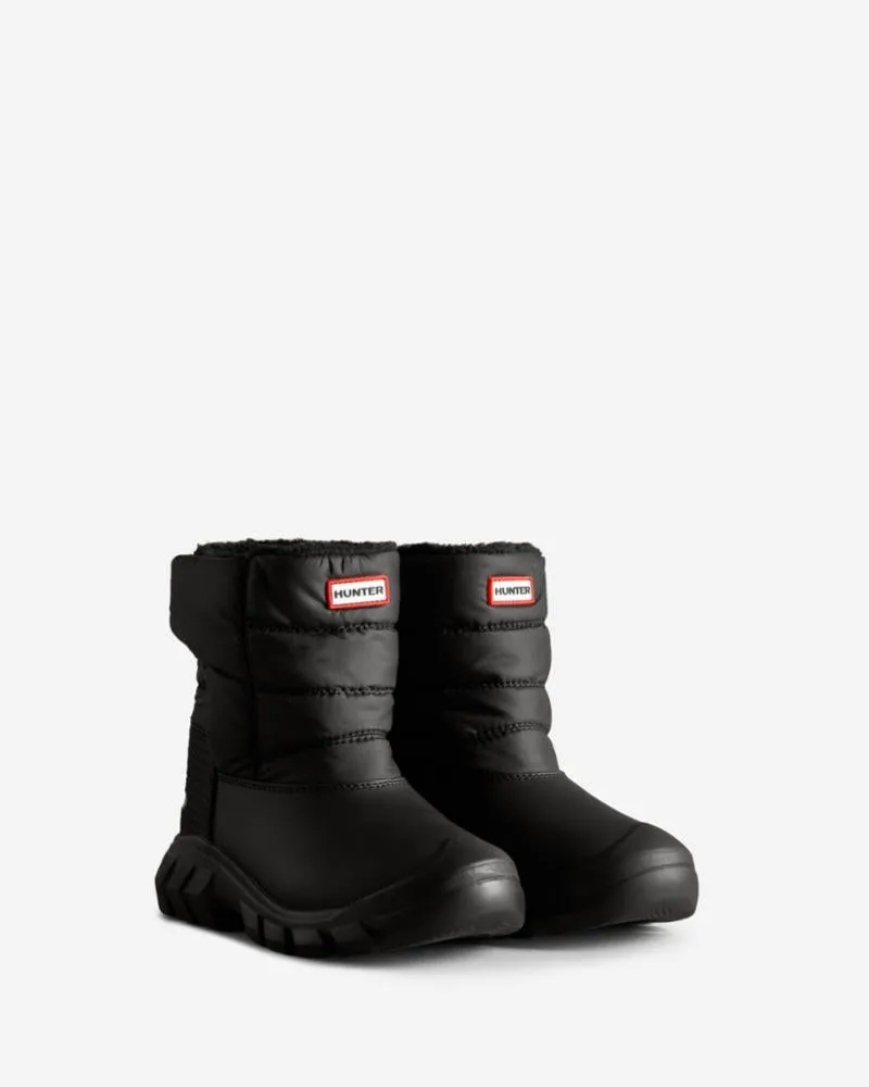 Hunter Kids BIG KIDS INTREPID SNOW BOOT BLACK