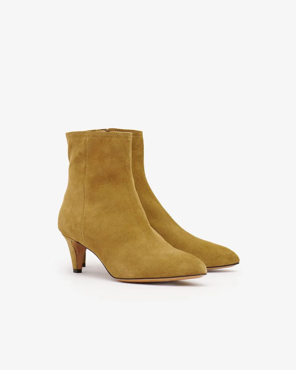 Isabel Marant Deone Suede Ankle Boots - Taupe