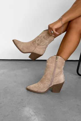 JESSE Western Cowboy Boots - Tan