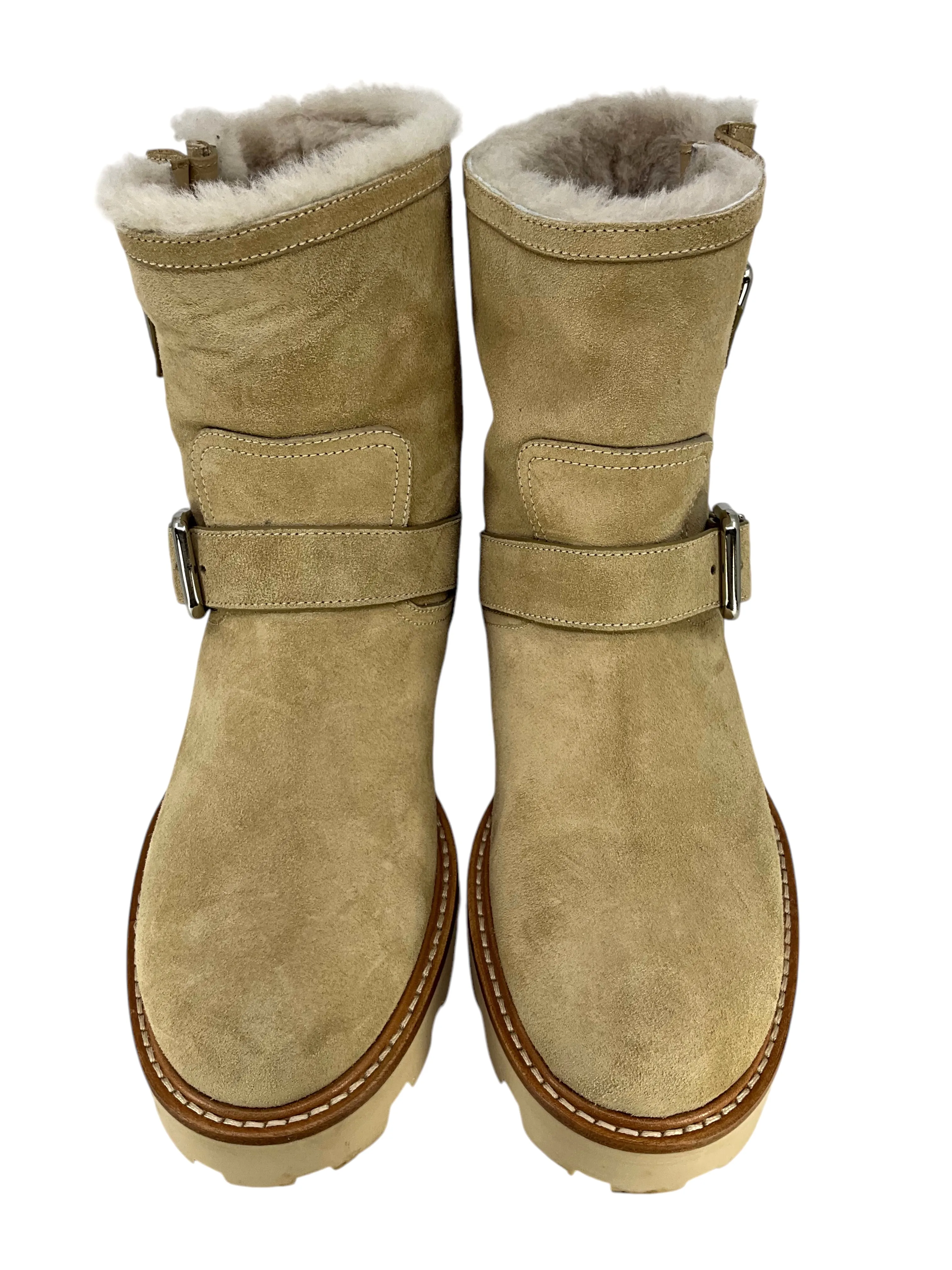 JIMMY CHOO Youth II Buckled Suede Ankle Boots Size 8