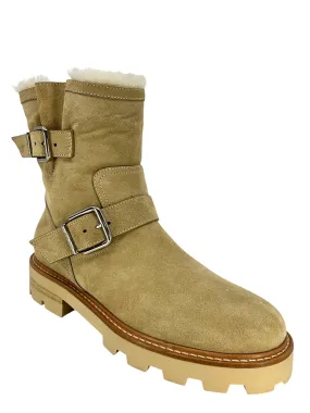 JIMMY CHOO Youth II Buckled Suede Ankle Boots Size 8