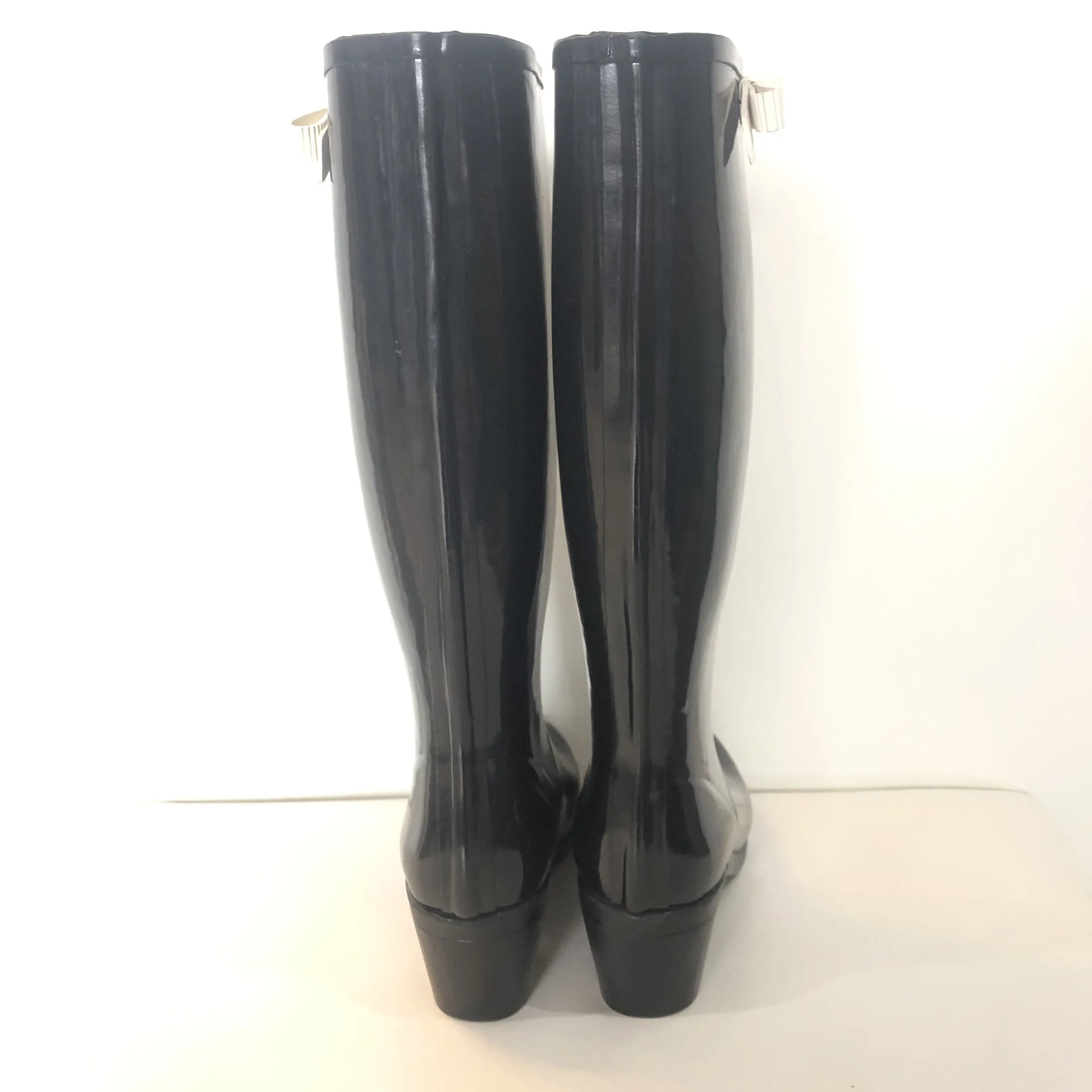 KATE SPADE New York Black Rubber Romi Rain Boots Size 8