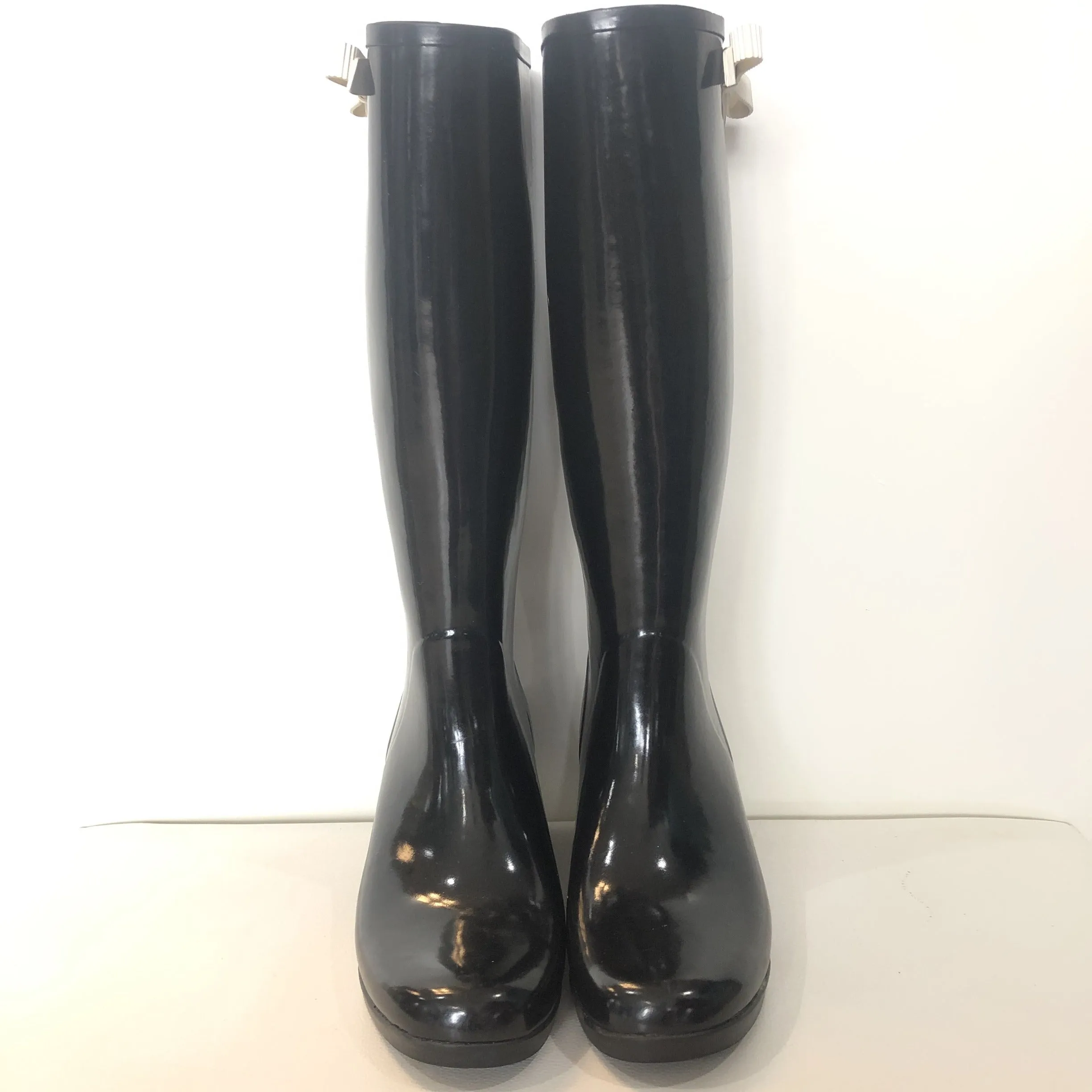 KATE SPADE New York Black Rubber Romi Rain Boots Size 8