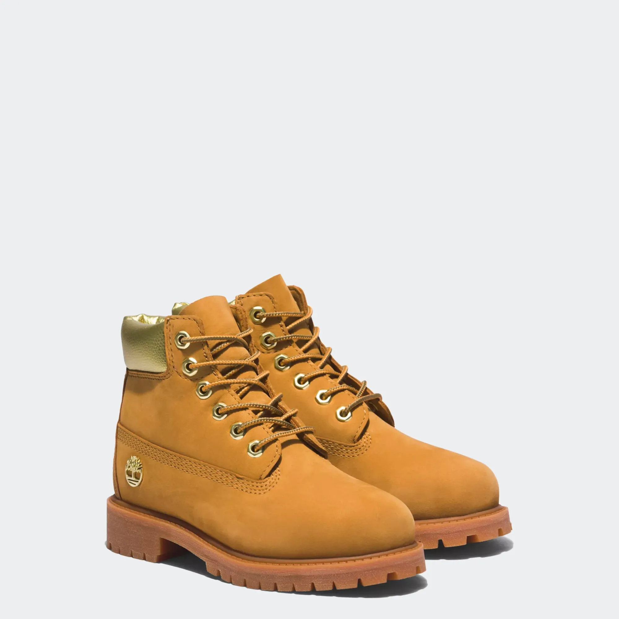 Kids Timberland Premium 6-Inch Waterproof Boots Wheat Gold