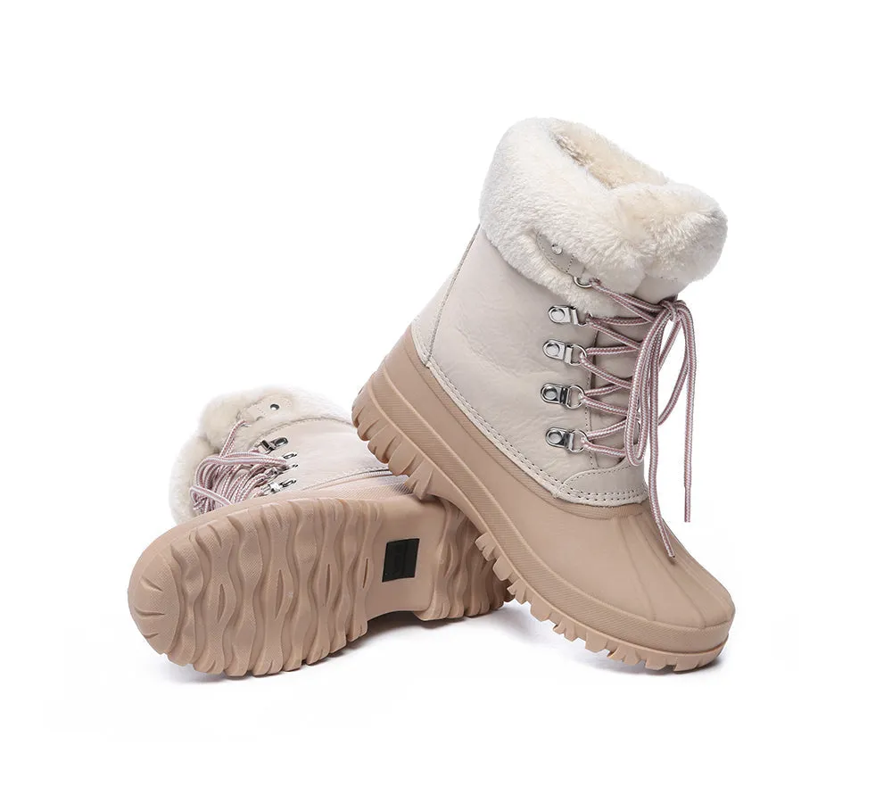 Lace Up Chunky Snow Boots Natalia