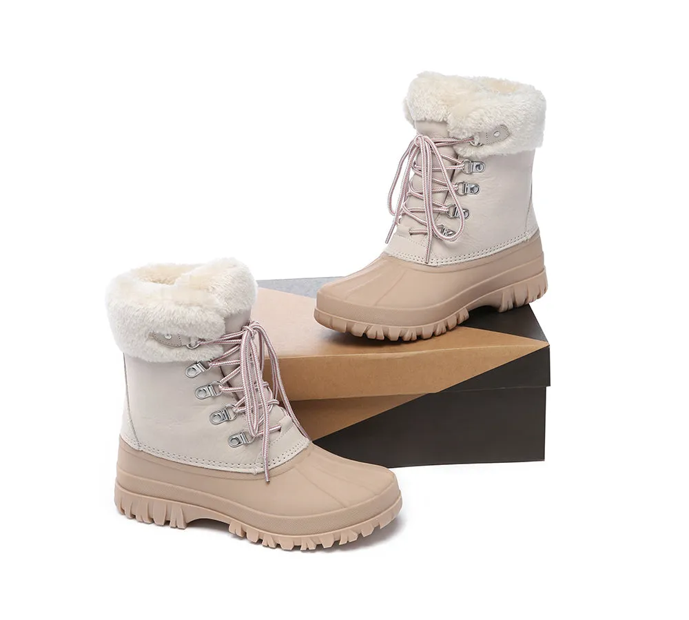 Lace Up Chunky Snow Boots Natalia