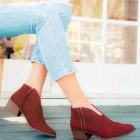 Last 6  size Suede Zip-Up Almond Toe Ankle Boots Last 6  size Suede Zip-Up Almond Toe Ankle Boots