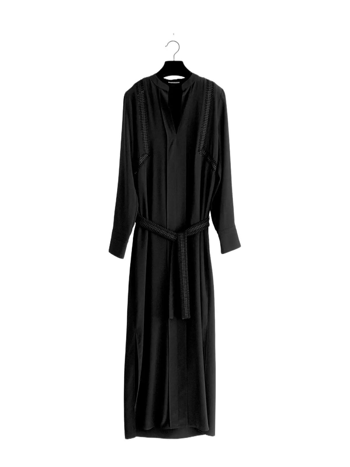 LATTICE DRESS BLACK