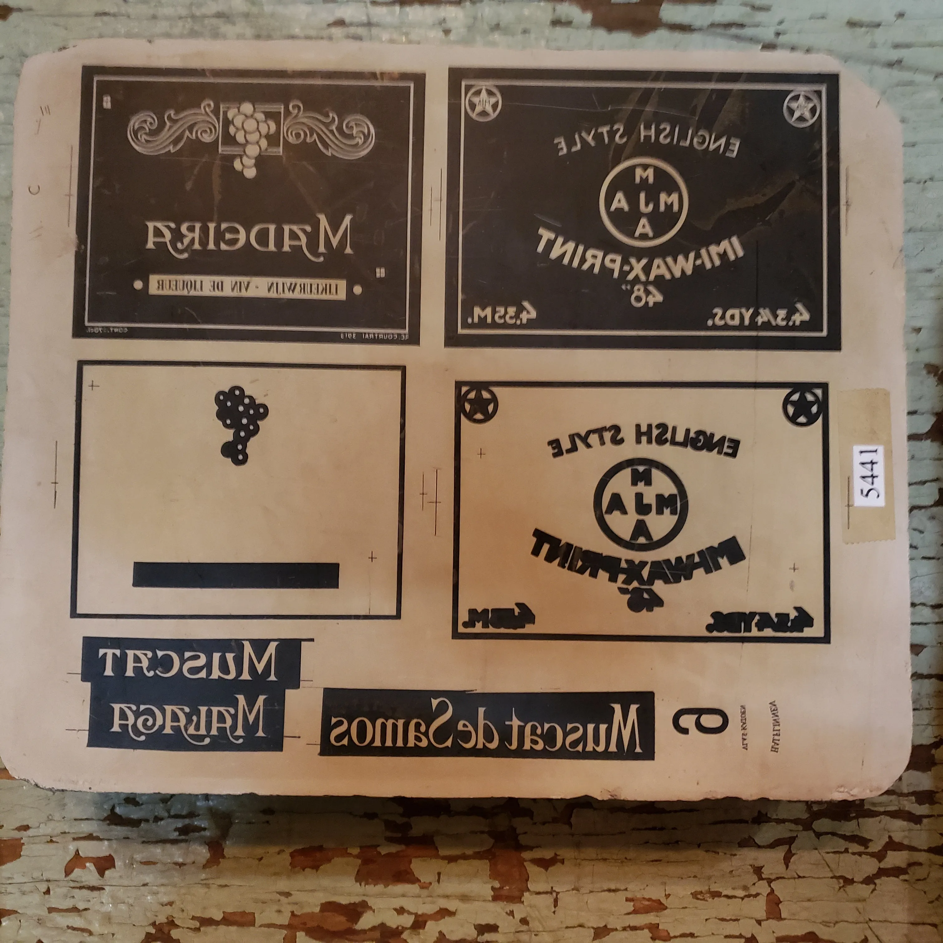 Litho Stone  "English Style", "Madeira", "Muscat de Samos"