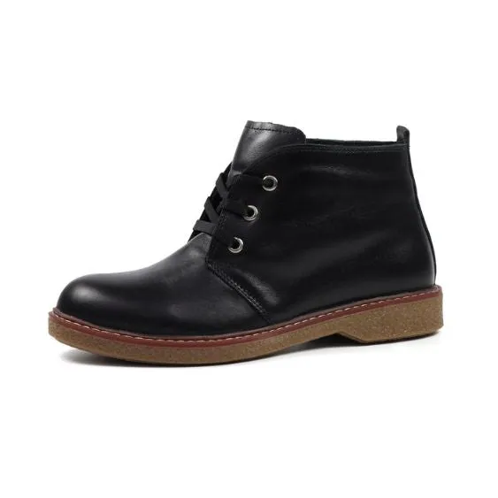 Lunar Claire Ankle Boot in Black Leather