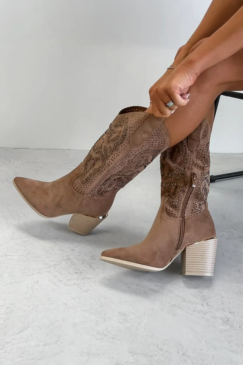 MAVERICK Cowboy Western Boots - Camel