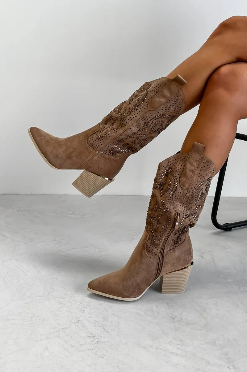 MAVERICK Cowboy Western Boots - Camel