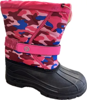 New Faux Fur Lined Pink Camo Winter Boots Sz 2.5! These boots will surely keep your child warm & dry