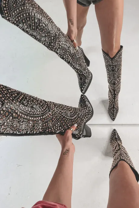 NEW!! The Texas Studded Boot w/ Silver Studs