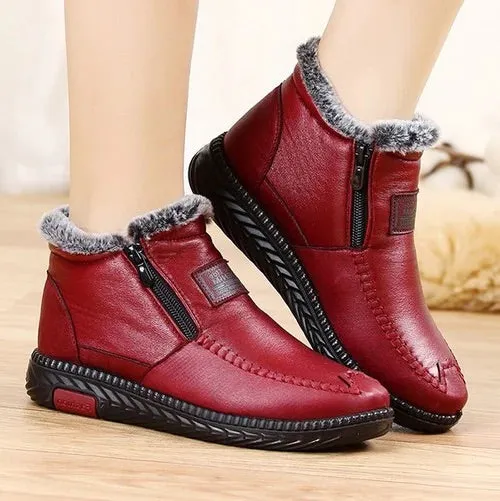 OCW Orthopedic Boots Soft Warm Waterproof Leather Velvet Winter