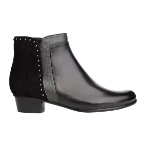 Regarde Le Ciel Stefany-386 Ladies Black Leather Side Zip Ankle Boots