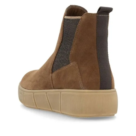 Remonte Suede Leather Ankle Boot in "Wood" Brown