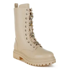 Rhinestone jewelled Chunky Boots